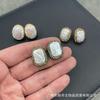 Pendientes de perlas de agua dulce barrocas naturales, pendientes de diamantes retro de alta gama, accesorios de noche personalizados, ligeros y lujosos para banquetes.