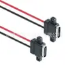 Conector Fêmea de Carregamento à Prova d'Água Tipo-C2P, Moldado por Injeção com Fio e Cabo em Formato de Orelha, Porta de Carregamento de Produto Elétrico de 180 Graus