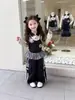 Conjunto de Primavera 2026 para Meninas - Policial Coelho Desenho Animado Infantil Macacão Duas Peças Roupas de Primavera e Outono para Bebê