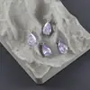 Pendente de zircônia em formato de gota banhado a ouro 18K real/ródio material para acessórios de pulseira/colar DIY feito à mão 10/saco