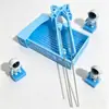 Bolígrafo de cuentas de doble aguja 2.6 mm cuenta pequeña ahorrador de mano mariposa bolígrafo de 60 cuentas herramienta de cuentas DIY bolígrafo de cuentas
