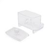 Caja de Almacenamiento de Bastoncillos de Algodón Cosméticos, Portabastoncillos de Algodón, Caja de Joyería de Tocador de Escritorio para el Hogar, Caja Transparente para Bastoncillos de Algodón y Hilo Dental, Cajón de Almacenamiento