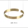 Lámpara de araña de lujo para entrada nórdica de color oro rosa para restaurante, moderna para pasillo de casa, de alta gama, con forma de C, transfronteriza, de aluminio, para sala de estar