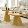 Mesa de Centro para Sala de Estar, Uso Doméstico, Mesa de Canto para Sofá, Apartamento Pequeno, Simples, Luxo Leve, Sensação de Alta Qualidade, Redonda, Moderna, Mesa Lateral Minimalista, Mesa Pequena