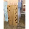 Gabinete Pequeño de Almacenamiento Engrosado con Cerradura y Puerta Estantería Simple para Estudiantes Combinación de Estanterías Bolsa de Almacenamiento Gabinete Madera
