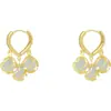 Pendientes de Perla Redonda Piedra Ojo de Gato Coreanos Simples Pequeños Frescos Pendientes Diseño Retro Pendientes Elegantes Pendientes Literarios y Elegantes