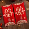 Nuevos Sobres Rojos de Boda 2025 para Regalos de Mil Yuanes con Caracteres "Doble Felicidad" Estampados en Oro, Sobres Rojos de Boda Creativos