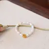 Anillo de Piedra Natural para Mujer, Anillo Elástico de Moda y Único, Anillo para Dedo Índice, Turmalina Estilo Chino, Jade Hetian, Anillo de Perla de Agua Dulce