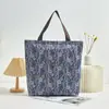 Bolsa Tote de Compras Doméstica com Novo Padrão Estilo Coreano, Bonita e Dobrável, Bolsa de Armazenamento Portátil para Compras de Supermercado