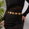 Cadena de Cintura Ovalada Estilo Bohemio Parcheada Decoración para Jeans Moda Retro Estilo Étnico Cadena de Cintura Tallada para Mujeres
