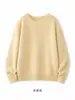 Suéter de punto de lana para mujer, comercio electrónico transfronterizo ruso y europeo/americano, color liso, cuello redondo, manga larga, top cálido