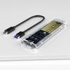 Caja de disco duro móvil transparente USB 3.1 para venta al por mayor transfronteriza, caja de disco duro sólido M.2 de doble protocolo ngff/nvme