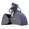 Guindaste Hidráulico Rotativo com Garra Bivalente Pequeno Elétrico Hidráulico Aço Inoxidável Escavadeira Modificada Caçamba Bivalente