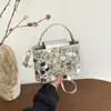 2026 Moda Individual Popular Lentejuelas Teléfono Bolsa Cuadrada Pequeña Bolsos de Hombro Individuales Elegantes de Nicho para Mujer Bolso Cruzado Mini de Cadena
