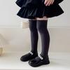 Meias infantis primavera e outono, meias acima do joelho de cor sólida, meias de perna pequena para meninas, meias empilhadas para bebês, meias altas infantis