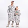 Amazon Transfronterizo DIY Graffiti Bata de Baño Hecho a Mano Coloreable Padre-Hijo Cálido Lana de Cordero Ropa para el Hogar Venta al por Mayor