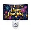 Fondo navideño personalizado para fábricas transfronterizas, decoración de ambiente festivo, personalización de banner de Año Nuevo 2026 para interiores