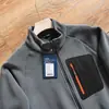 Jaqueta leve e quente acessível para atividades ao ar livre - fleece dupla face, gola alta espessa, adequada para outono e inverno, jaqueta esportiva masculina e feminina