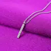 Fileira de Pingentes de Diamante, Colar de Cristal Totalmente Diamantado Feito à Mão com Zircônia Micro-Incravada, Corrente para Clavícula Feminina Coreana