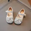 Zapatos de Princesa de Cristal para Niños con Suela Suave Antideslizantes Estilo Nuevo Zapatos Pequeños de Cuero para Niños Zapatos de Vestir a Juego con Elsa Zapatos de Baile para Primavera y Otoño