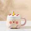 Regalo de Cumpleaños Taza de Cerámica Alto Valor de Belleza Caja de Regalo Taza para el Hogar con Tapa Linda Taza de Pastel Regalo para Acompañar al Bebé