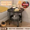 Mesa lateral estilo creme para sala de estar de casa pequena mesa de centro ao lado do sofá mesa pequena simples prateleira de armazenamento armário de cabeceira de ferro forjado