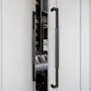 Manija de Puerta de Vidrio Dorada Moderna Acero Inoxidable Puerta con Marco Negro Manija de Puerta Hotel Pasamanos de Madera Maciza Manija Grande