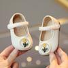 Sapatos de Princesa para Meninas Primavera e Outono Novo 2025 Sapatos de Couro Pequenos de Boca Baixa para Crianças Estilo Coreano Sapatos Sociais Infantis para Meninas Estilo Chanel