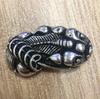 Aleación de plata Xizang cabeza de Buda tridireccional Dios de la puerta valiente cuatridireccional igual a Cielo Gran Sabio cabeza de Buda accesorios estrella Luna Bodhi