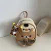 Mochila Nueva para Mujer Estilo Nicho para Viajes Cotidianos Caricatura Linda Elegante Versátil Mini Oso PU Mochila Infantil de Moda