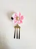 Grampo de Cabelo Borboleta Acessório de Cabelo Sino Crianças Traje Tang Grampo com Franja Traje Antigo Cheongsam Hanfu Acessórios Acessório de Cabelo Flor