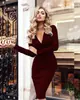 Vestido Justo ao Corpo Feminino Amazon Europeu e Americano Sexy Primavera e Outono Manga Longa Base Mp-479 Vestido de Retalhos