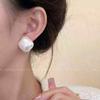 Pendientes sencillos de cuentas de azúcar de estilo coreano, ligeros, lujosos, con diseño geométrico que combina con todo, con estilo fragante.