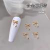 Mini Decorações de Unhas Borboleta Laço de Liga Metálica, Decorações de Unhas 3D Versáteis e Usáveis de Alta Qualidade, Tendência
