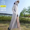 Comércio Transfronteiriço 50 Roupas de Seda Gelada de Alta Qualidade para Proteção Solar Feminina, Jaqueta com Proteção UV, Estilo Médio-Longo, Verão, Design Plus Size