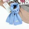 Cachecol de Lã 100% Cor Lisa Estilo K para Outono e Inverno para Mulheres, Cachecol de Lã Tricotado Quente, Estilo Versátil para Casais Estudantes