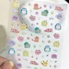 Pegatinas lindas para uñas con relieve de Pikachu de Pokémon estilo japonés, pegatinas de uñas de Pokémon, accesorios de arte de uñas 3D impermeables