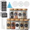 Amazon 120ml Frascos Quadrados de Vidro para Temperos de Cozinha 24 Peças Garrafas de Vidro para Temperos