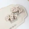 Pinza para el cabello con lazo de seda de alta gama estilo coreano Peine para peinar flequillo dulce que reduce la edad Accesorios para el cabello para el viaje diario Suave