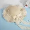 Sombrero de Paja Estilo Francés Ondulado para el Sol para Mujeres al Aire Libre en Verano, de Alta Gama, Ala Ancha, Lazo de Encaje, Protección Solar