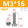 Tornillos de acero inoxidable 304 M1M2M3M4M5M6M8MM cabeza de cruz cabeza redonda, tornillos miniatura de cabeza avellanada extendida