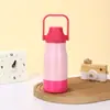 Nueva Taza Térmica Portátil de Gran Capacidad con Revestimiento de Plástico, Doble Capa de Vacío, Taza Tipo Rebote, Taza Deportiva Portátil para Exteriores