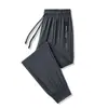 Pantalones Deportivos de Moda para Hombre, Pantalones Casuales Transpirables de Seda de Hielo, Pantalones de Pierna Recta de Color Sólido para Verano, Pantalones Jogger, Estilo Versátil de Marca de Moda para Hombre