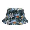 Sombrero de pescador estampado imitación seda estilo étnico sombrero de moda retro para niños ala ancha protección facial a prueba de viento sombrero tipo cubeta comercio exterior Mayoreo