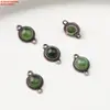Plata de Ley Trompeta Jaspe Ruyi Ágata Rojo del Sur Anillo Doble Nube Trasera Accesorios Retro Viejo DIY Materiales Hechos a Mano