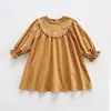 Vestido de Niña con Bordado Floral Retro Francés Estilo Otoño 2026 Versión Coreana Ropa Infantil Elegante de Algodón Manga Larga Falda Infantil