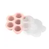 Caja de silicona de 7 compartimentos para suplementos alimenticios caja de suplementos para alimentos de bebé caja de hielo para sub-empaque molde de hielo con tapa molde de hielo suministro transfronterizo de Amazon