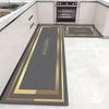 Fabricantes transfronterizos mayoreo simple viento cocina tapete de piso para el hogar sucio tapete antideslizante largo baño absorción de agua y aceite tapete para pies