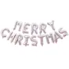 Juego de Letras Navideñas de 16 pulgadas Decoración para Fiesta MerryChristmas Globos de Papel de Aluminio Coloridos Rojo y Verde Navideño