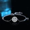 Pulsera de Girasol Diamante Mosan Plata Esterlina 925 Original 1 quilate Diamante Simulado Amor Girasol pulsera ins Venta al por mayor